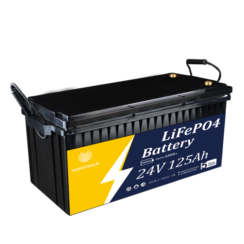 Les véhicules récréatifs de générateur de démarrage électrique de puissance de balayeuses de 24V 125Ah réduisent les factures de services publics batterie de démarrage batterie solaire LiFePO4