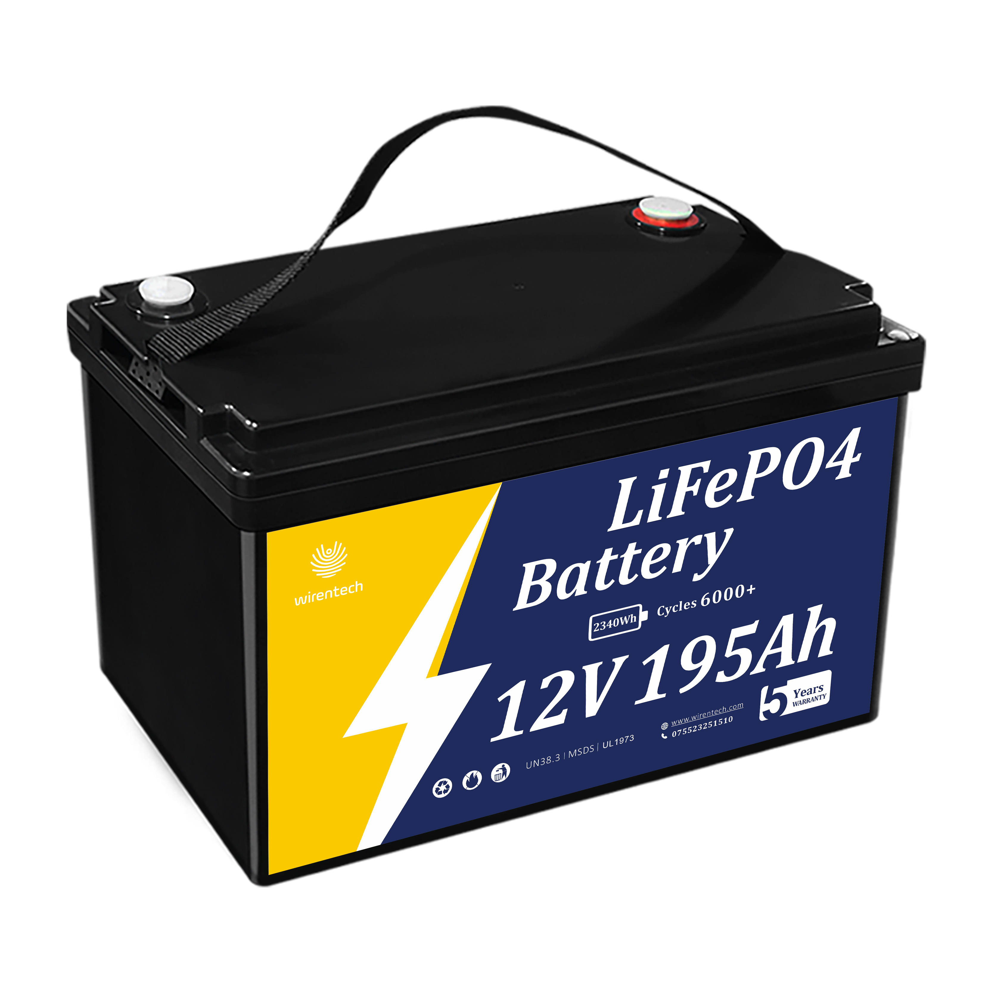 Batterie Lithium-Ion 12V, 190ah, 195ah, poudre de Phosphate de fer et de Lithium, 30 Kwh, batterie Lifepo4, conteneur hors réseau canadien, maison