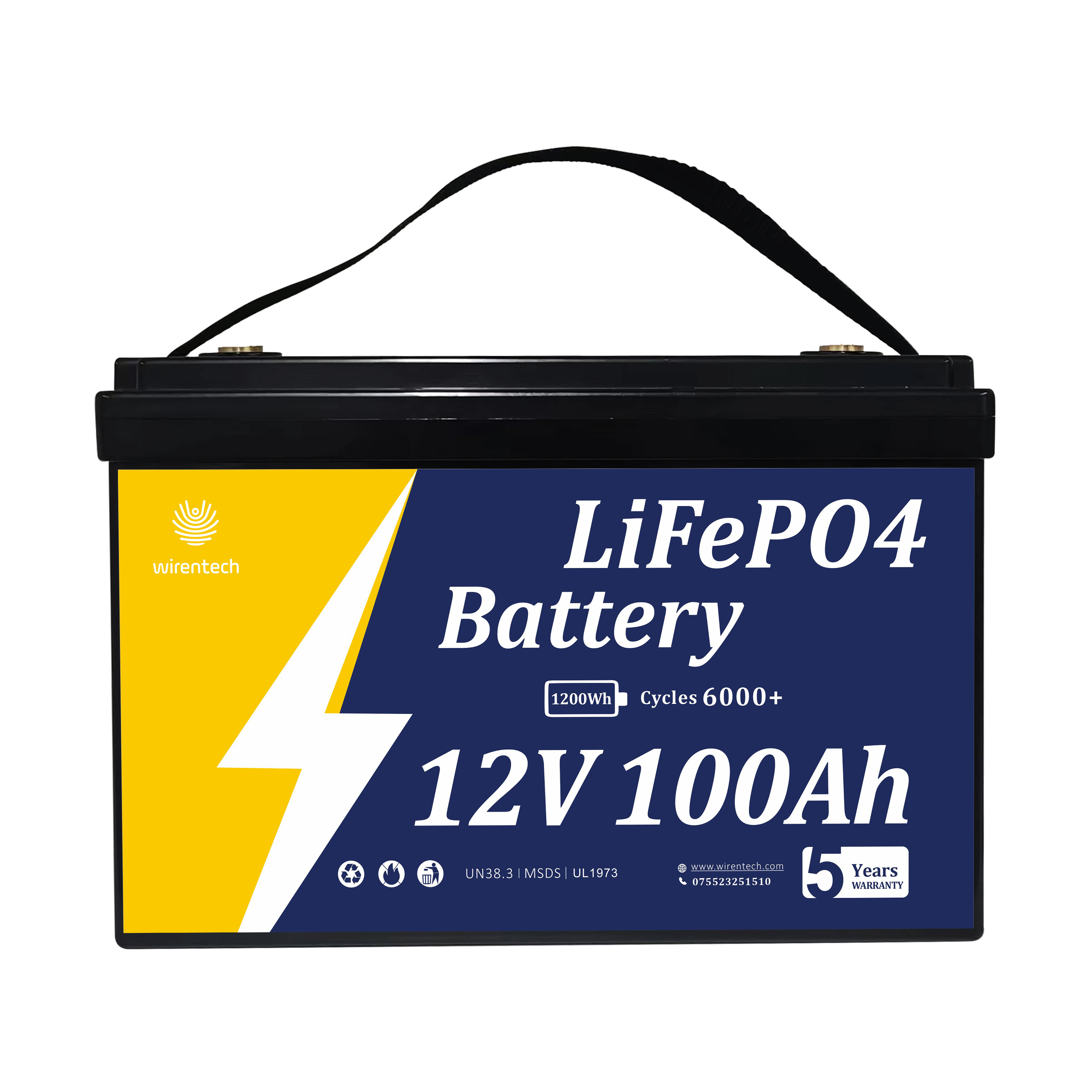 Batterie Solaire UL 12V 100ah 120ah 140ah, Lithium fer phosphate 200ah, Batterie de démarrage