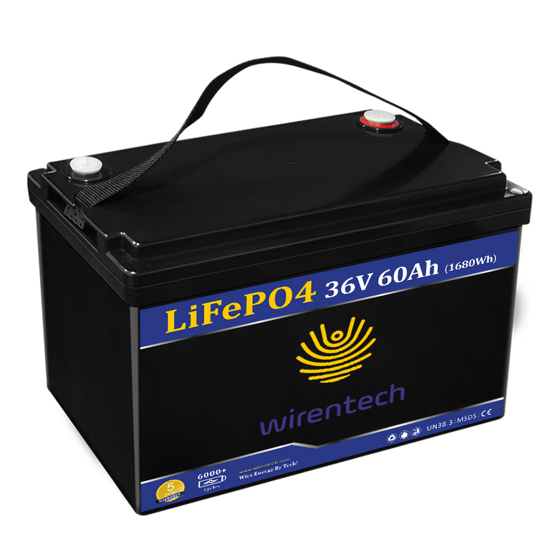 WIRENTECH Batterie au lithium rechargeable 36 V 60 Ah pour fourgonnette